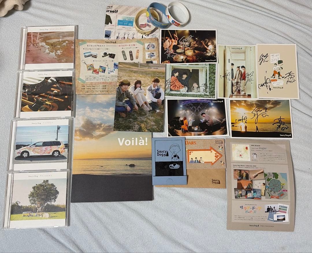 Saucy Dog サイン入りポストカード等グッズセット