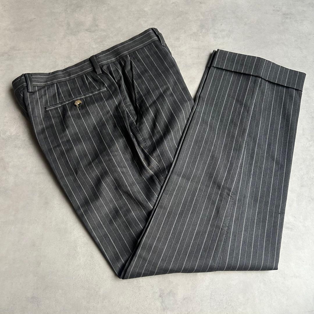 美品 ポールスミスロンドン スーツ セットアップ 総裏 2B 花柄 ストライプ