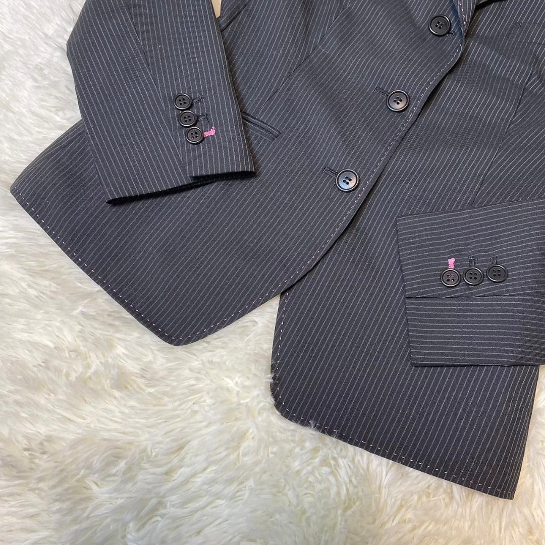 ポールスミス スーツ ブラック ピンクステッチ ジャケット L スカート M