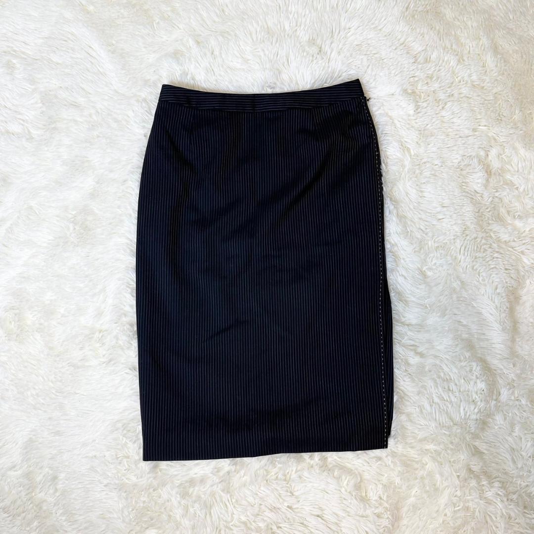 ポールスミス スーツ ブラック ピンクステッチ ジャケット L スカート M