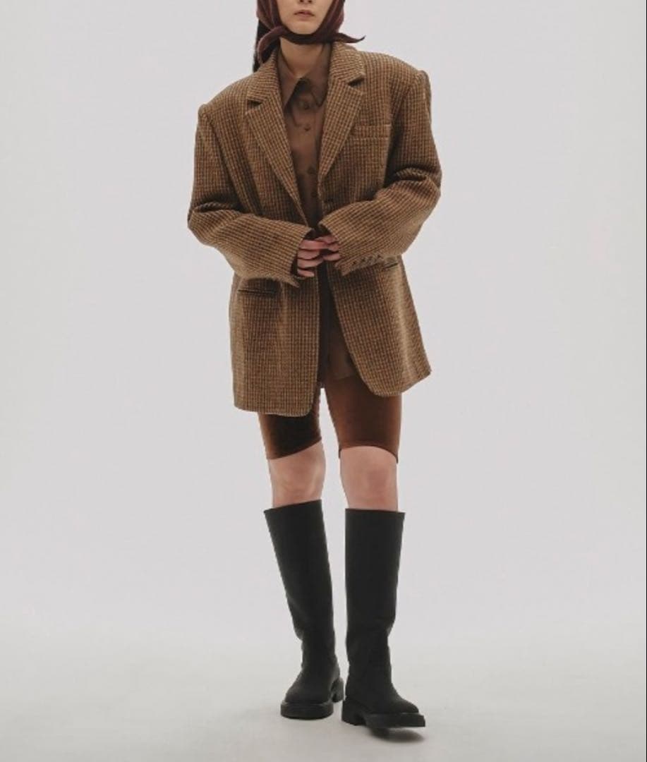 新品タグ付きtodayful チェック柄 テーラードジャケット 38