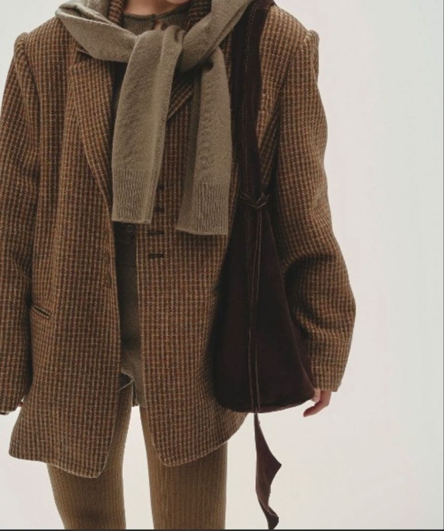 新品タグ付きtodayful チェック柄 テーラードジャケット 38