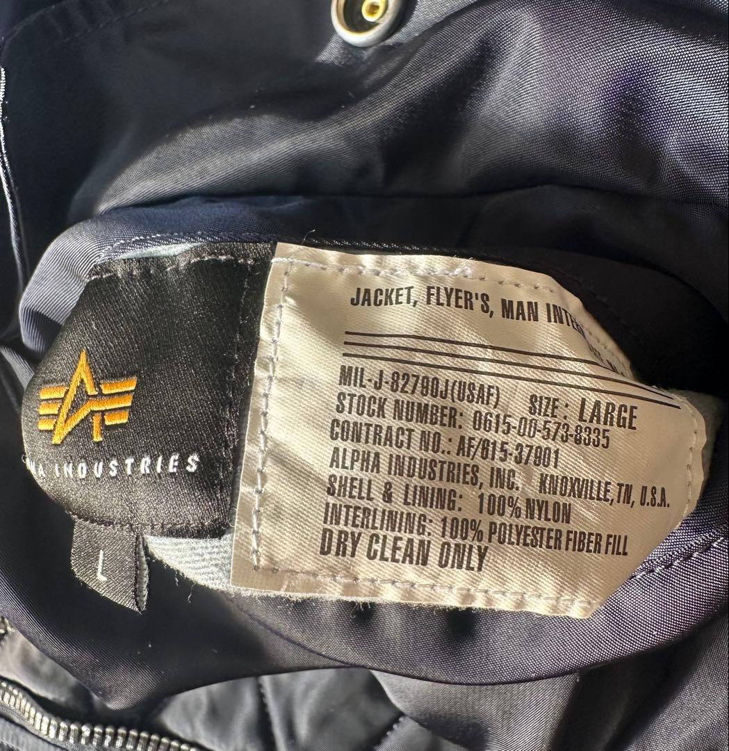ALPHA INDUSTRIES MA-1 フライトジャケット L ネイビー