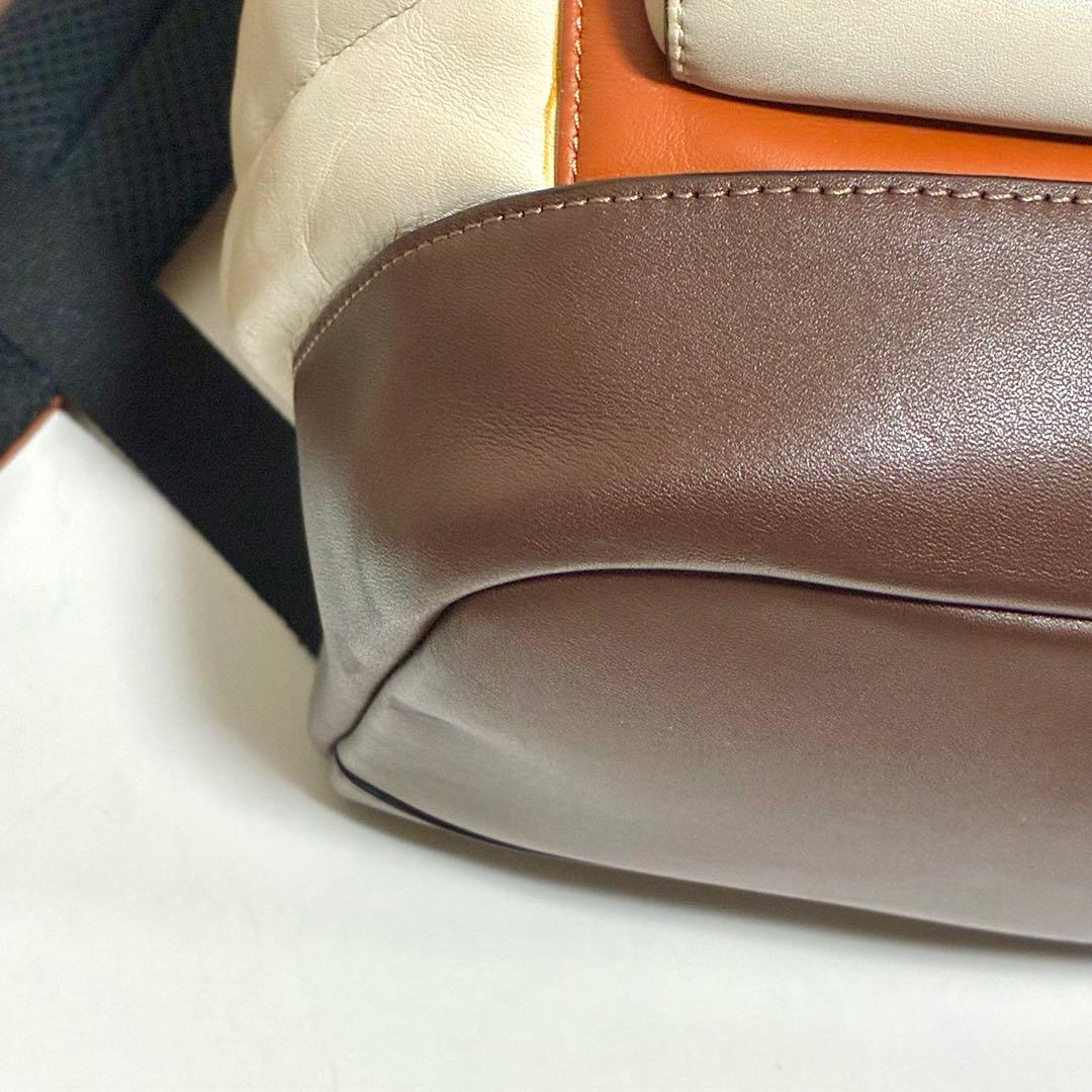 COACH バックパック リュック マルチカラー ブラウン クリーム ロゴ