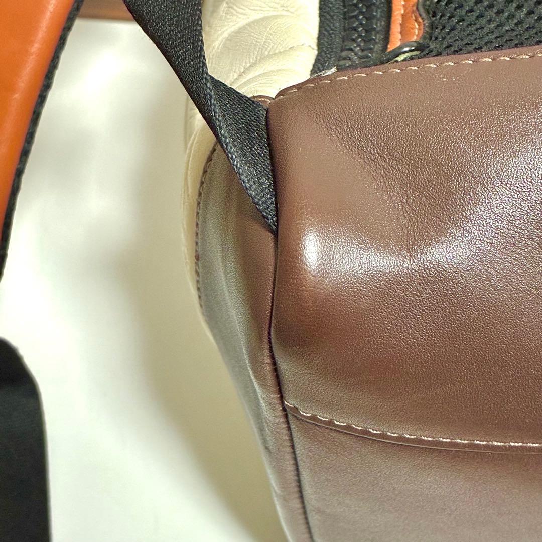 COACH バックパック リュック マルチカラー ブラウン クリーム ロゴ