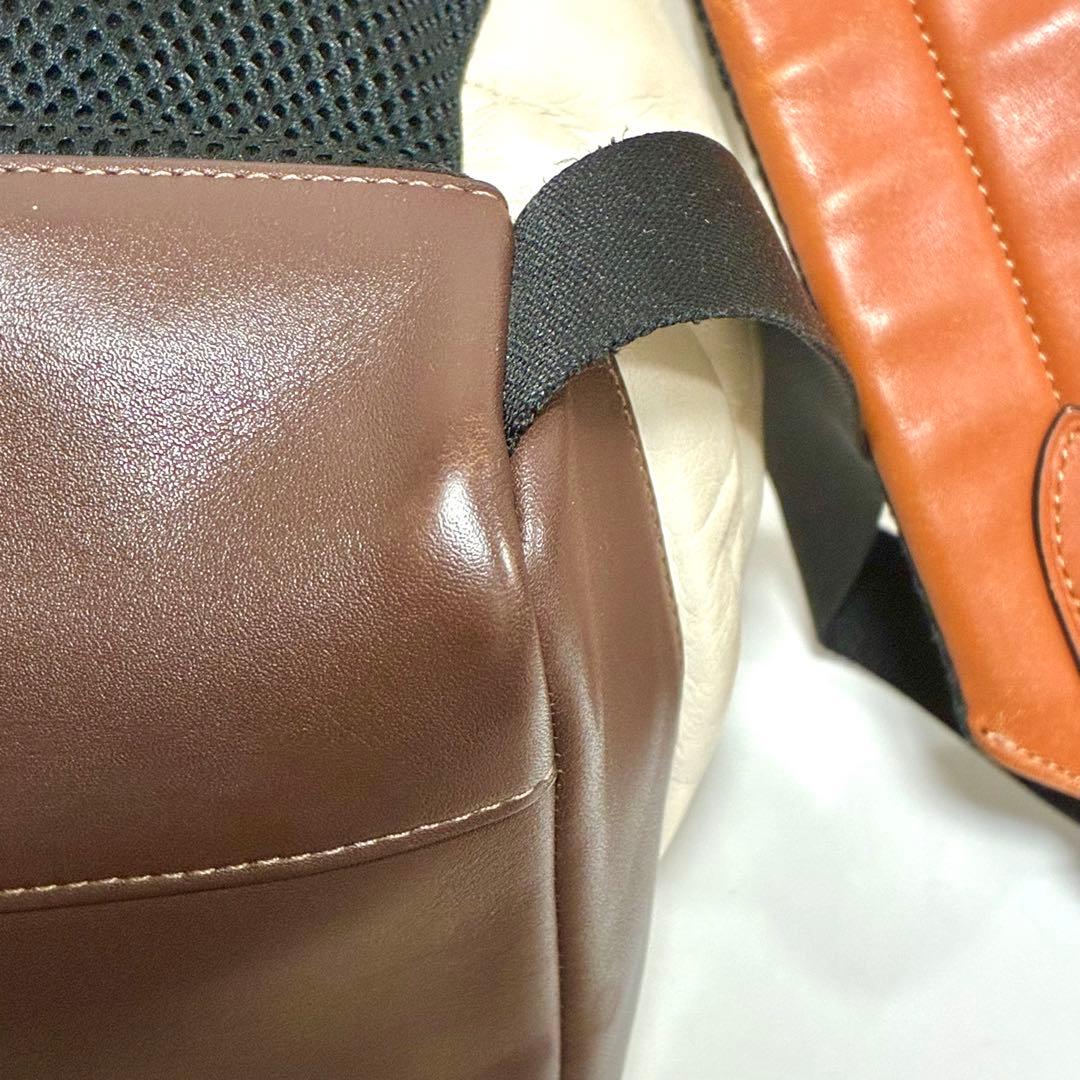 COACH バックパック リュック マルチカラー ブラウン クリーム ロゴ