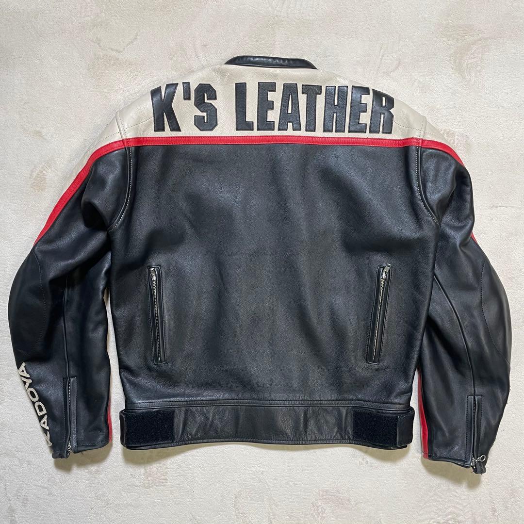 【牛革】KADOYA レザー ライダースジャケット 3L BLACK HORSE