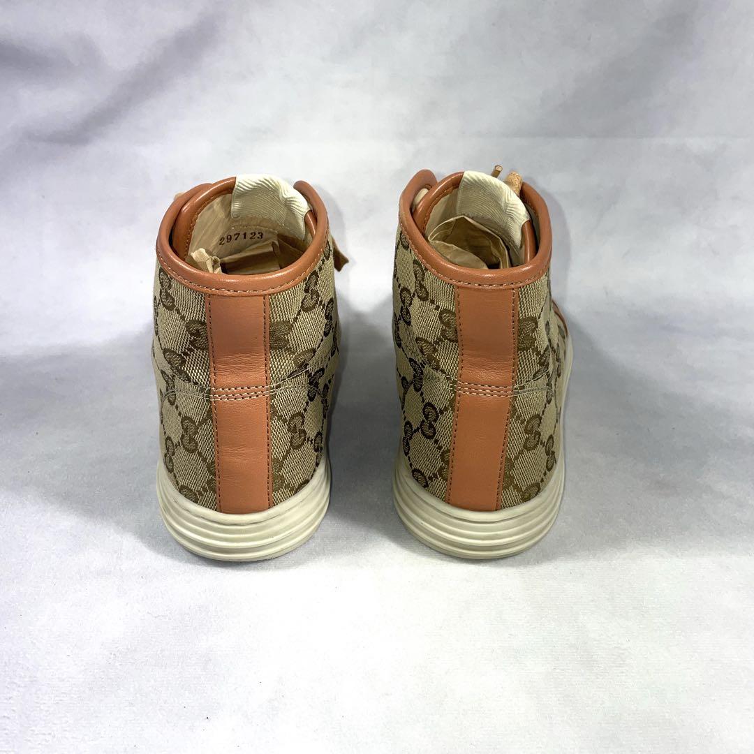 W*N様 【現行】美品GUCCI グッチ　GG ハイカット スニーカー　ピンクベ