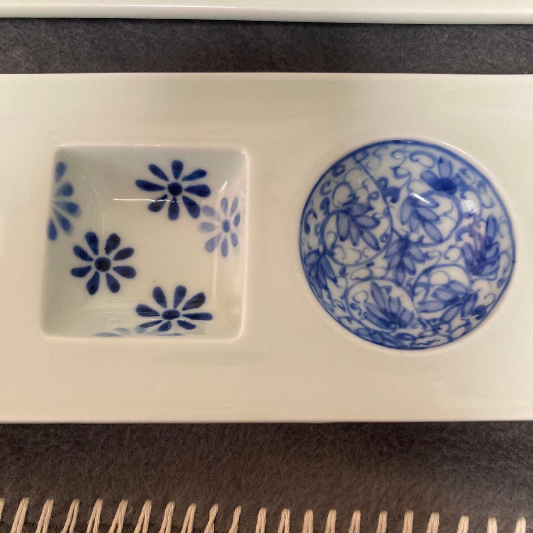 【有田焼】青と白の模様の陶器皿　おまとめセット