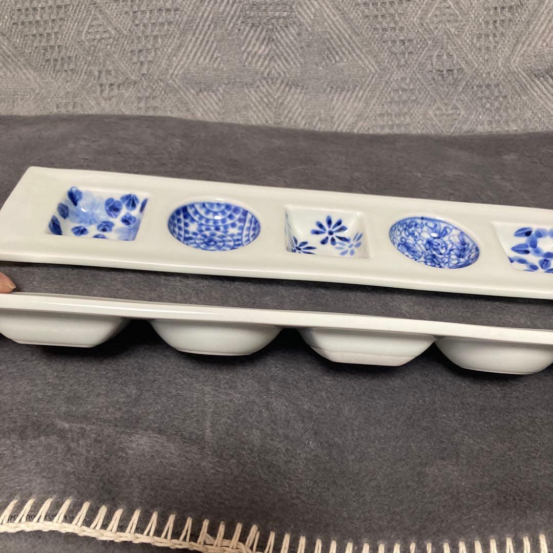 【有田焼】青と白の模様の陶器皿　おまとめセット