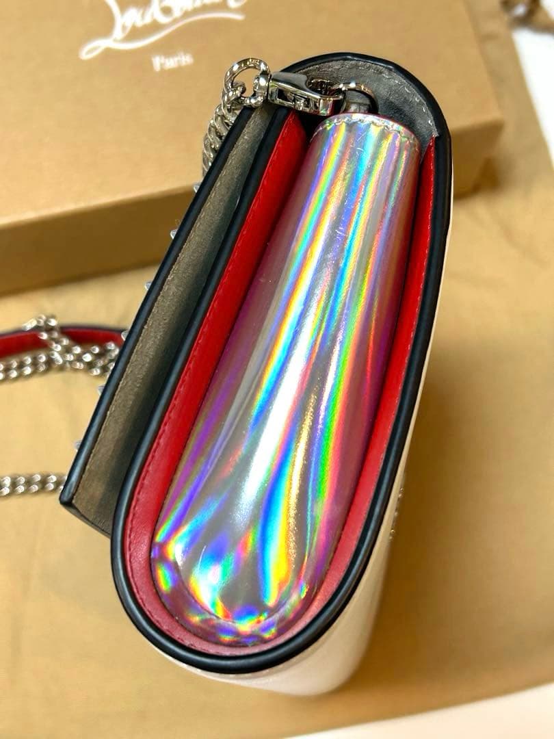 新品未使用　正規店購入　ルブタン パロマ スタッズ クラッチショルダーバッグ