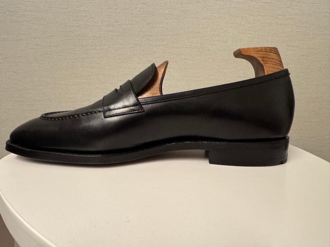 レザーポート アイアンローファー ワインハイマーボックスカーフ 9D