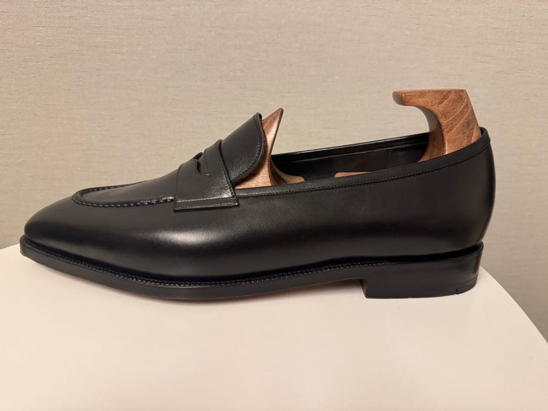 レザーポート アイアンローファー ワインハイマーボックスカーフ 9D