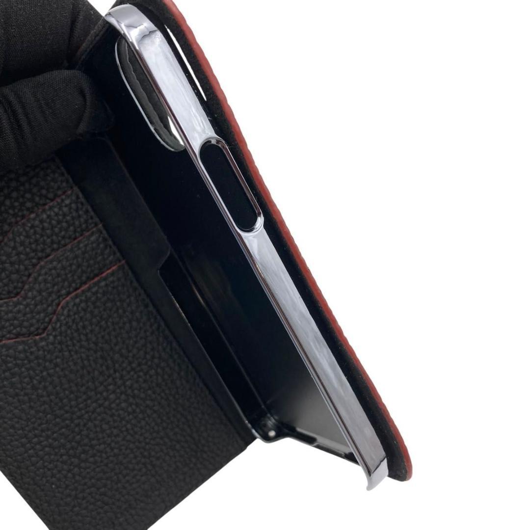 極美品 ボナベンチュラ iPhoneケース 手帳型 レザー　ブラック　箱付き