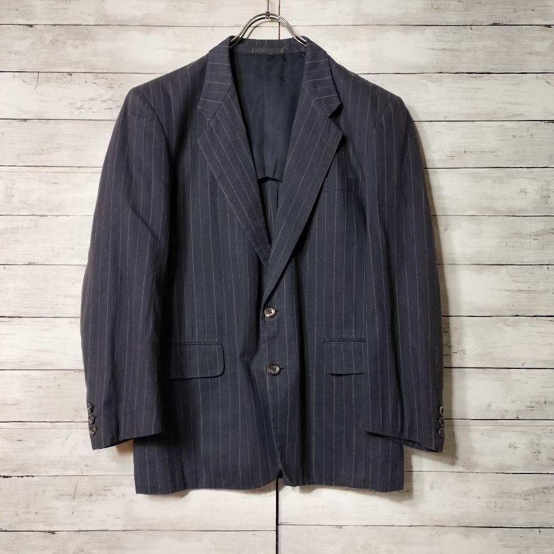 田中オム コムデギャルソンオム テーラードジャケット ストライプ コットン綿