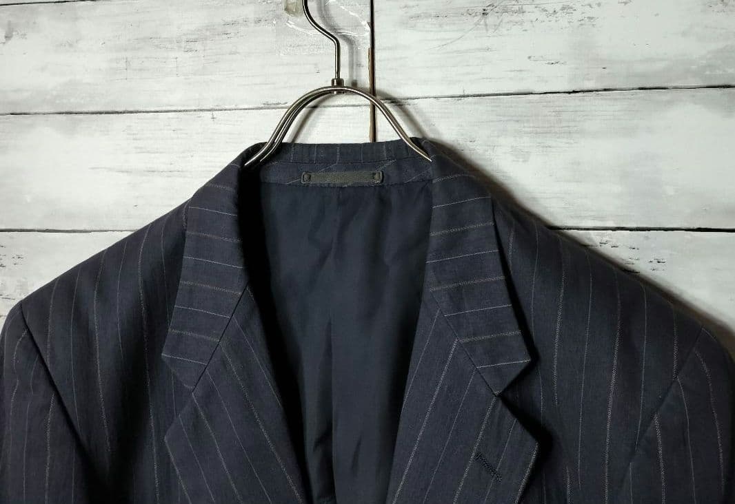 田中オム コムデギャルソンオム テーラードジャケット ストライプ コットン綿