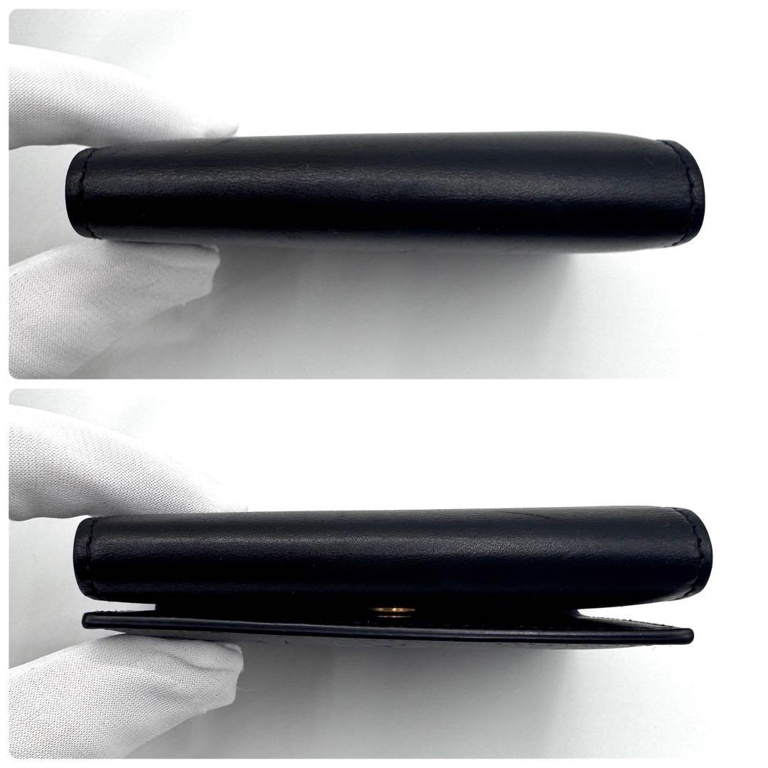 付属品完備　美品✨サンローラン　6連　キーケース　キーリング　YSL　金ロゴ　黒