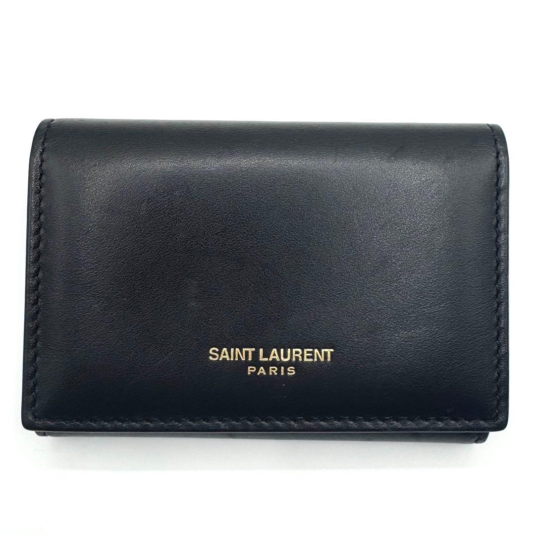 付属品完備　美品✨サンローラン　6連　キーケース　キーリング　YSL　金ロゴ　黒