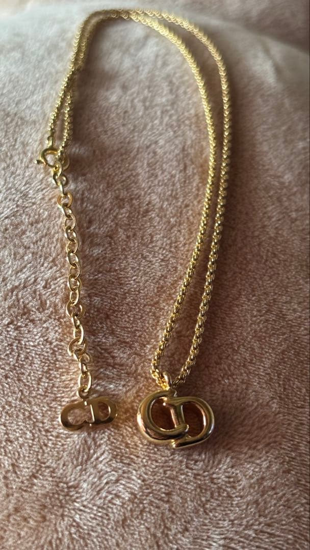Christian Diorゴールド ダブルチェーン ネックレス