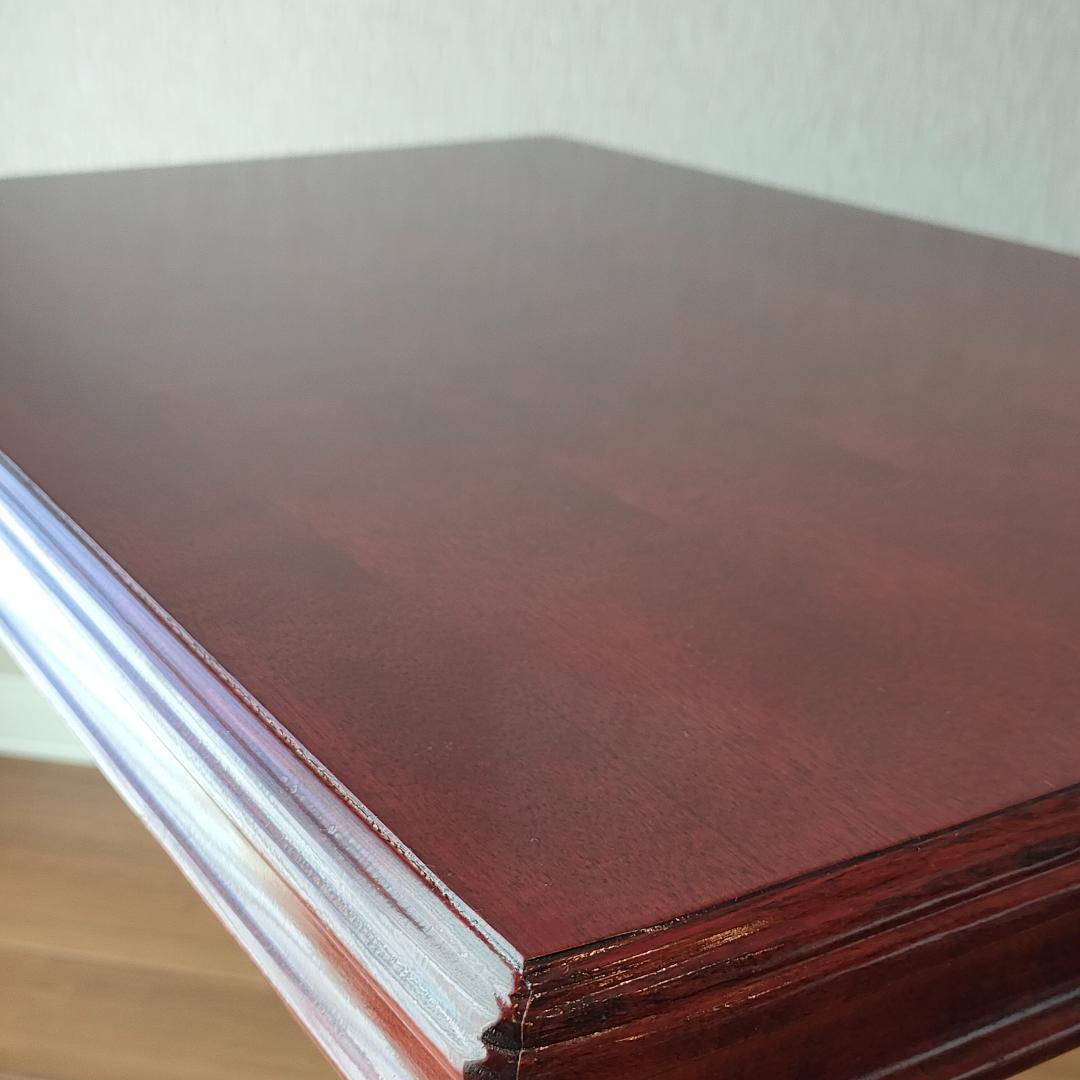 木製　サイドテーブル　コーヒーテーブル　丸脚　スクエア