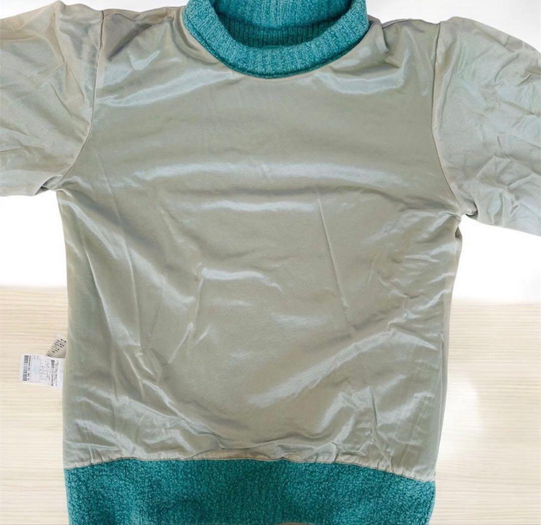 WAAE ミントグリーン セーター Wロゴ