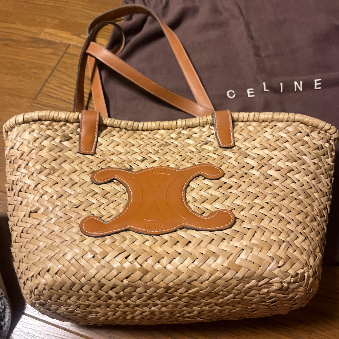 CELINE ストロー かごバッグ