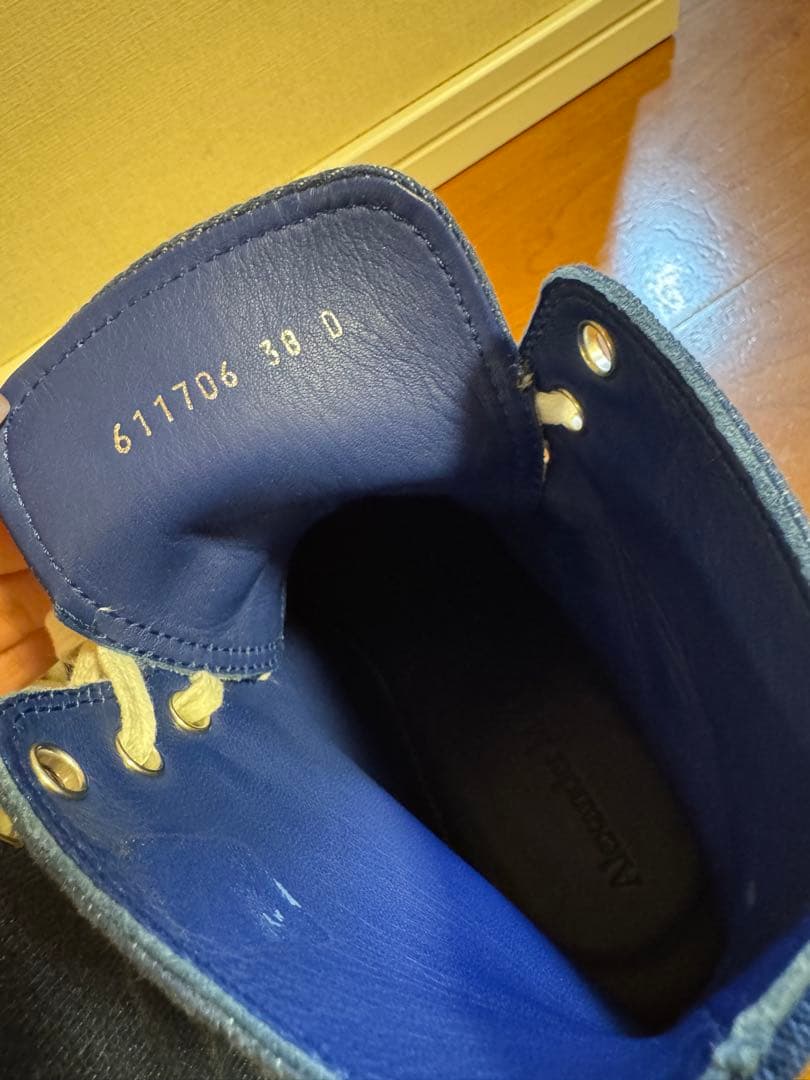 Alexander McQueen ハイカットスニーカー ネイビー/ホワイト