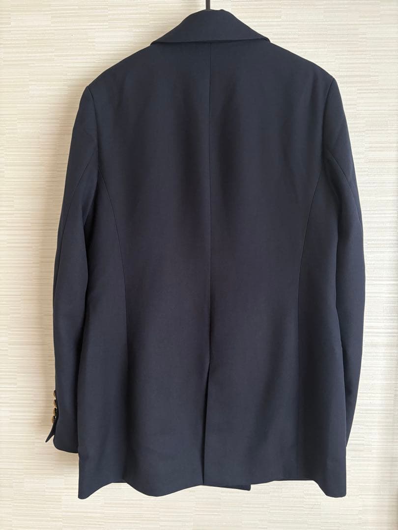 24年試着のみ美品3.4万円WテーラードジャケットFラウンジドレス ネイビー