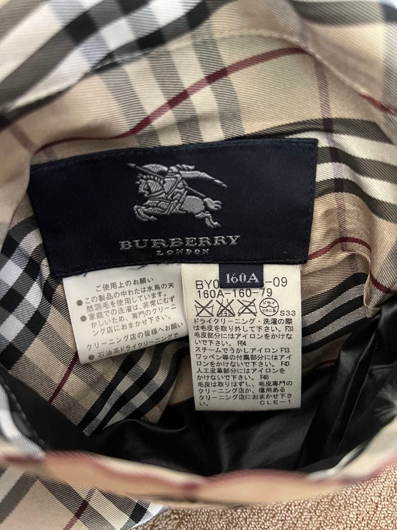 BURBERRY☆ダウンベストリバーシブル☆160 レディース メンズ☆美品