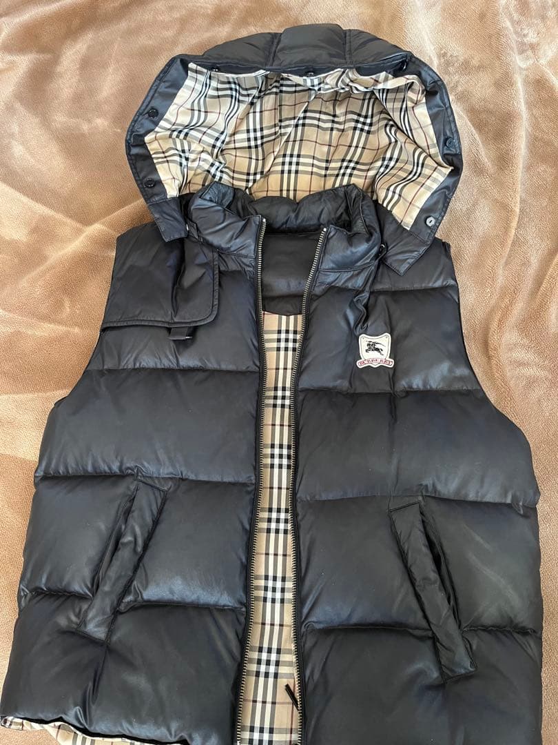 BURBERRY☆ダウンベストリバーシブル☆160 レディース メンズ☆美品