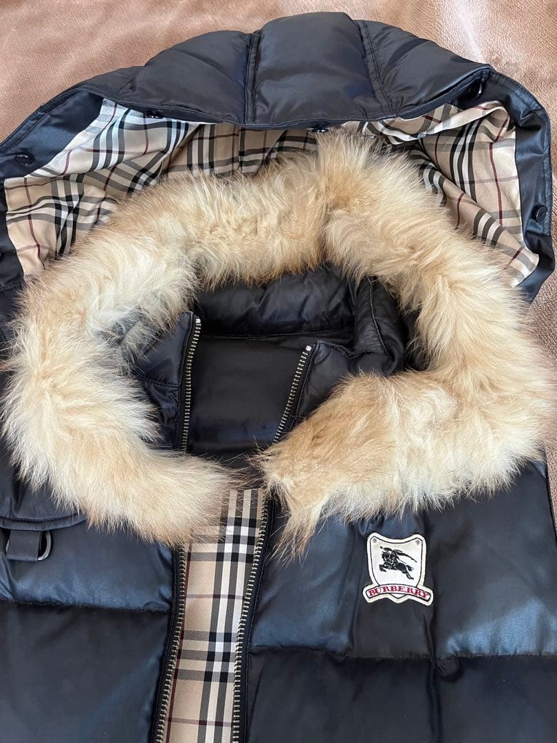 BURBERRY☆ダウンベストリバーシブル☆160 レディース メンズ☆美品