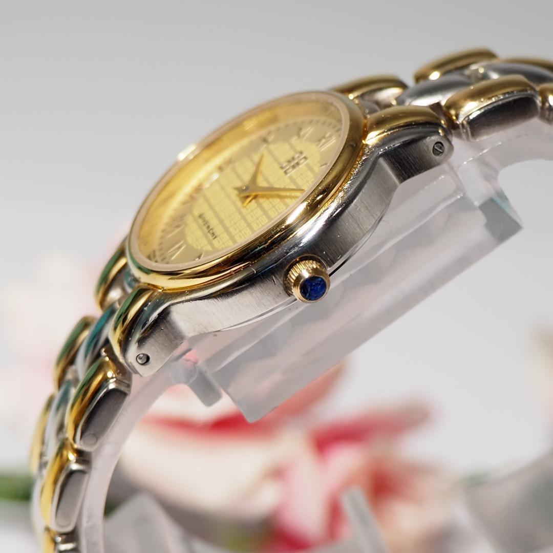 ジバンシイ GIVENCHY コンビ ゴールド文字盤 レディース腕時計 F403