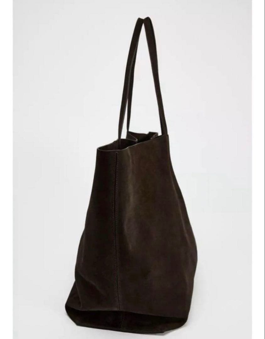 Zara スエードマキシショッパートートバッグ ブラウン