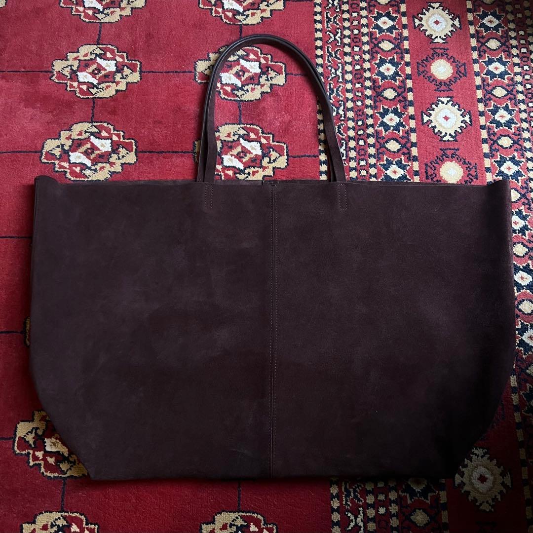 Zara スエードマキシショッパートートバッグ ブラウン
