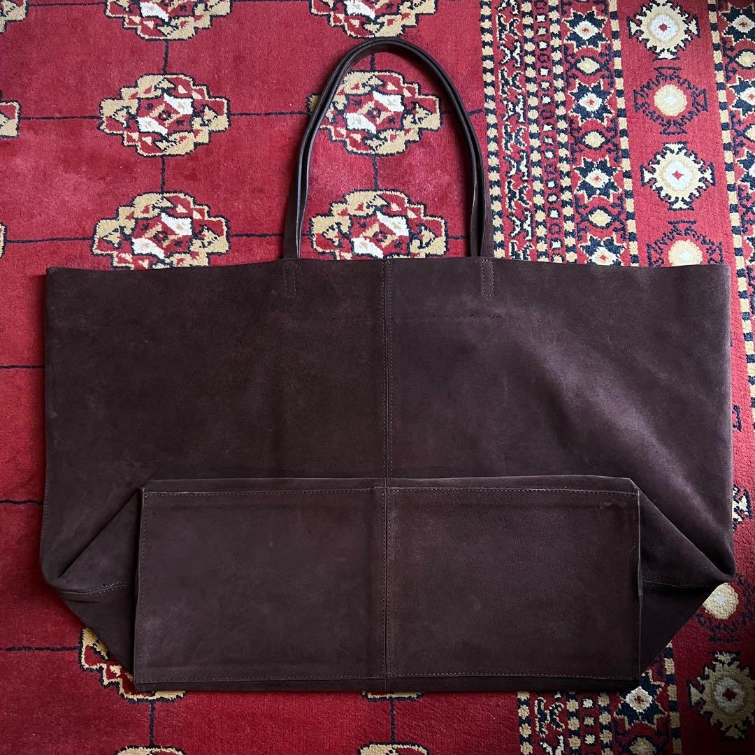 Zara スエードマキシショッパートートバッグ ブラウン