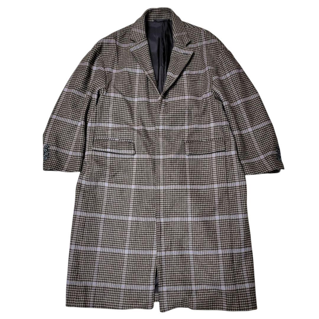 完売 マンテコ UNITED TOKYO チェックオーバーサイズチェスターコート