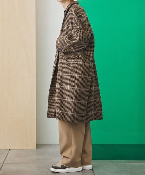 完売 マンテコ UNITED TOKYO チェックオーバーサイズチェスターコート