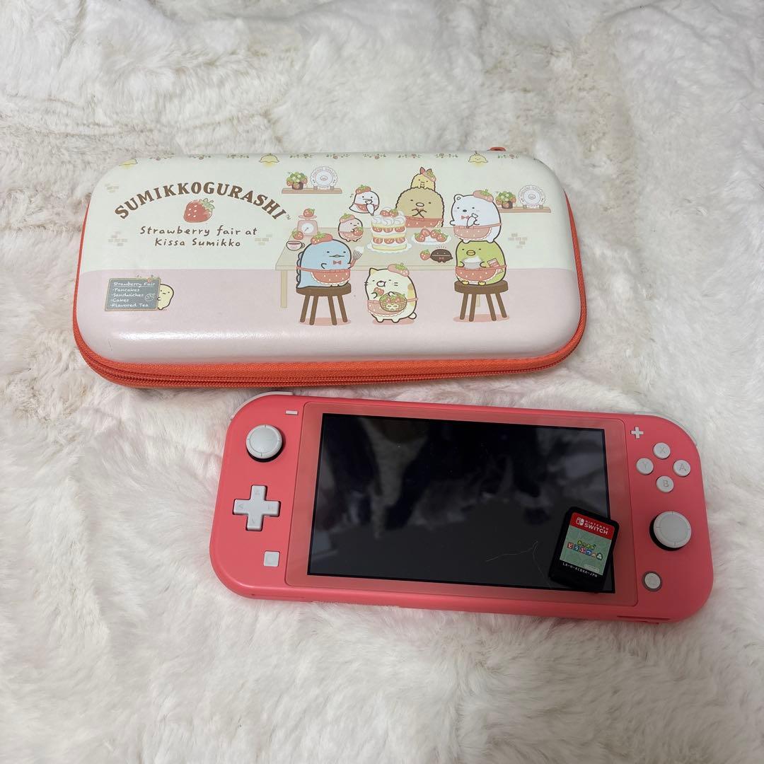 Nintendo Switch Lite ピンク ケース、ソフト付き