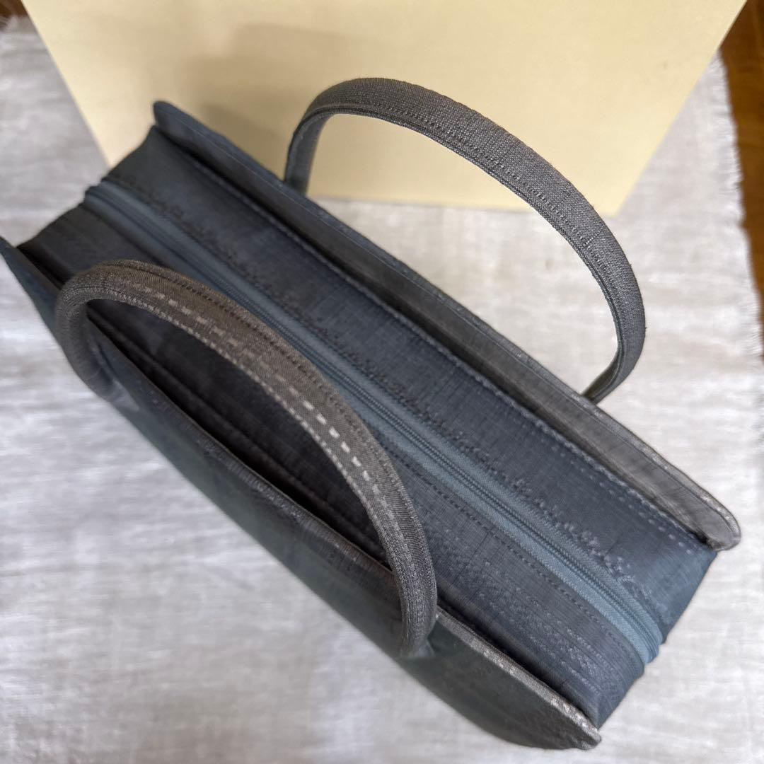 専用商品　未使用　和装用　利休　バッグ　紬　グレー