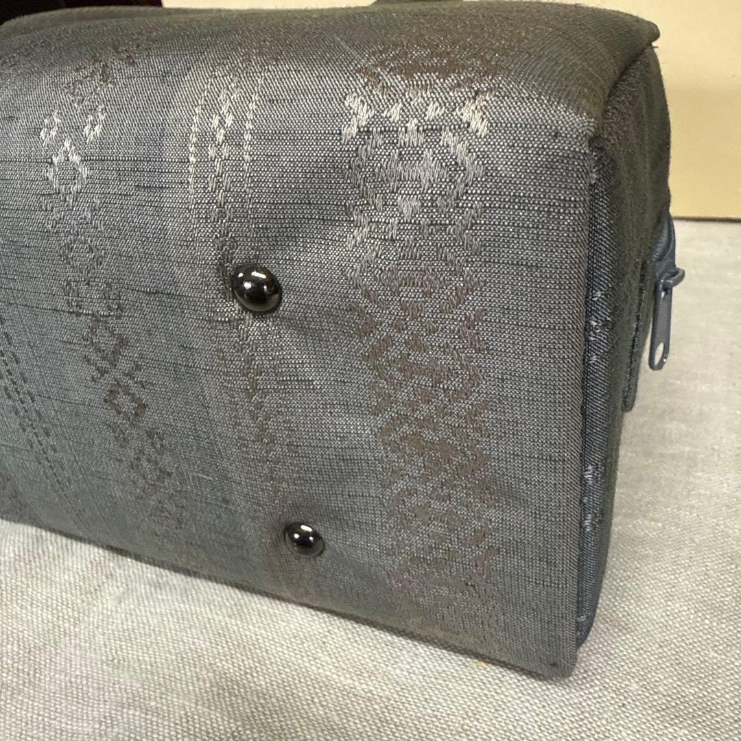 専用商品　未使用　和装用　利休　バッグ　紬　グレー