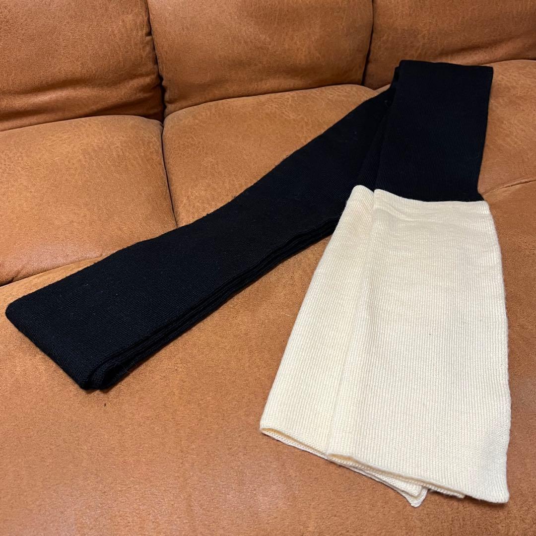 Dior HOMME ディオールオム 06AW バイカラーウールニットマフラー