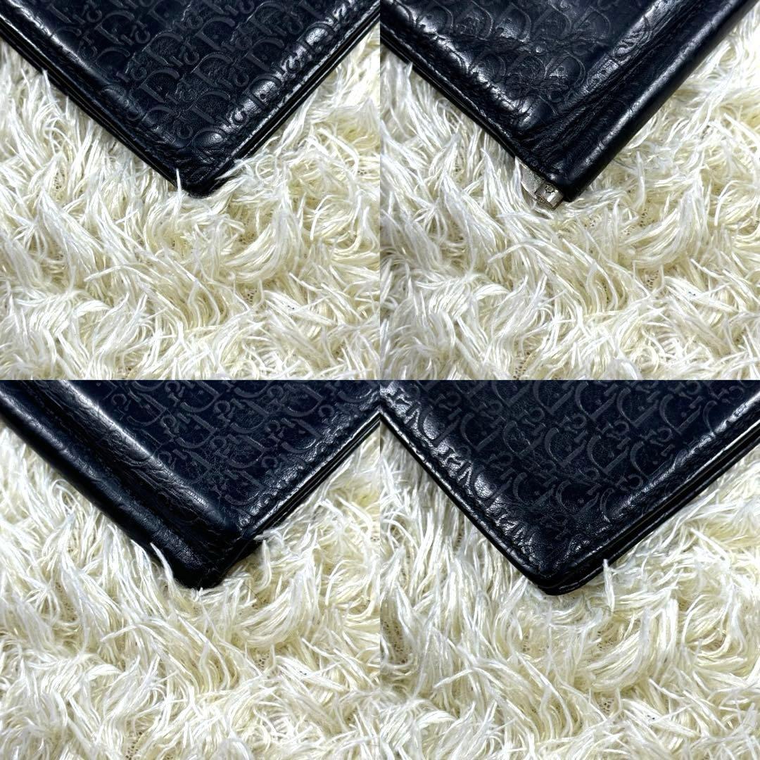 希少✨クリスチャンディオール　マネークリップ　ジャカードオブリーク　レザー　黒