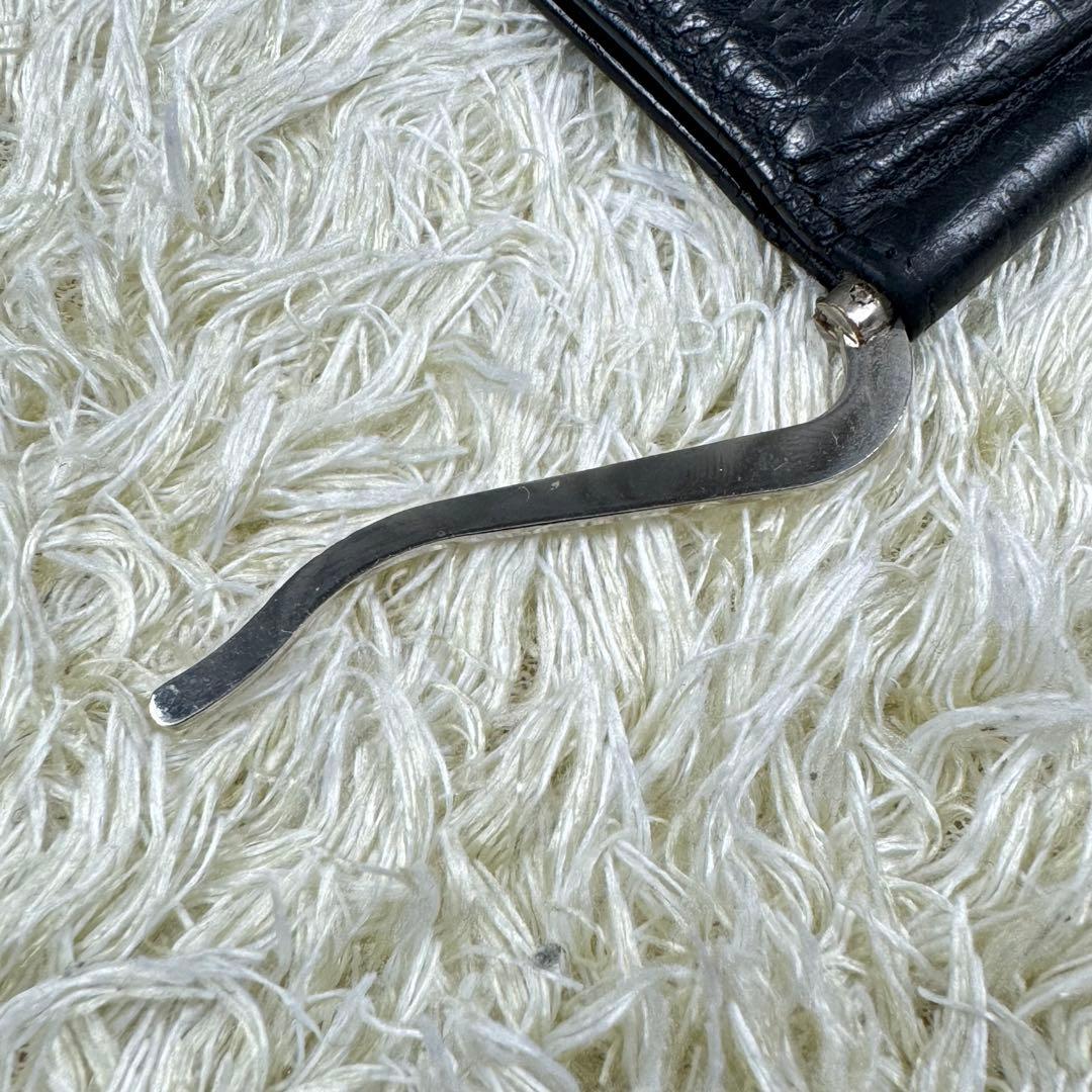 希少✨クリスチャンディオール　マネークリップ　ジャカードオブリーク　レザー　黒