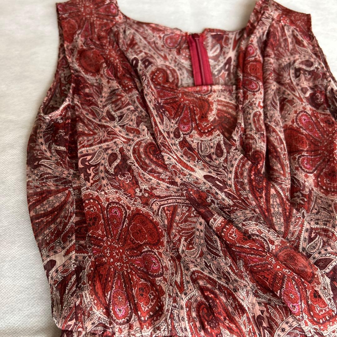 美品ANAYI 楊柳ペイズリーオールインワン36サイズ