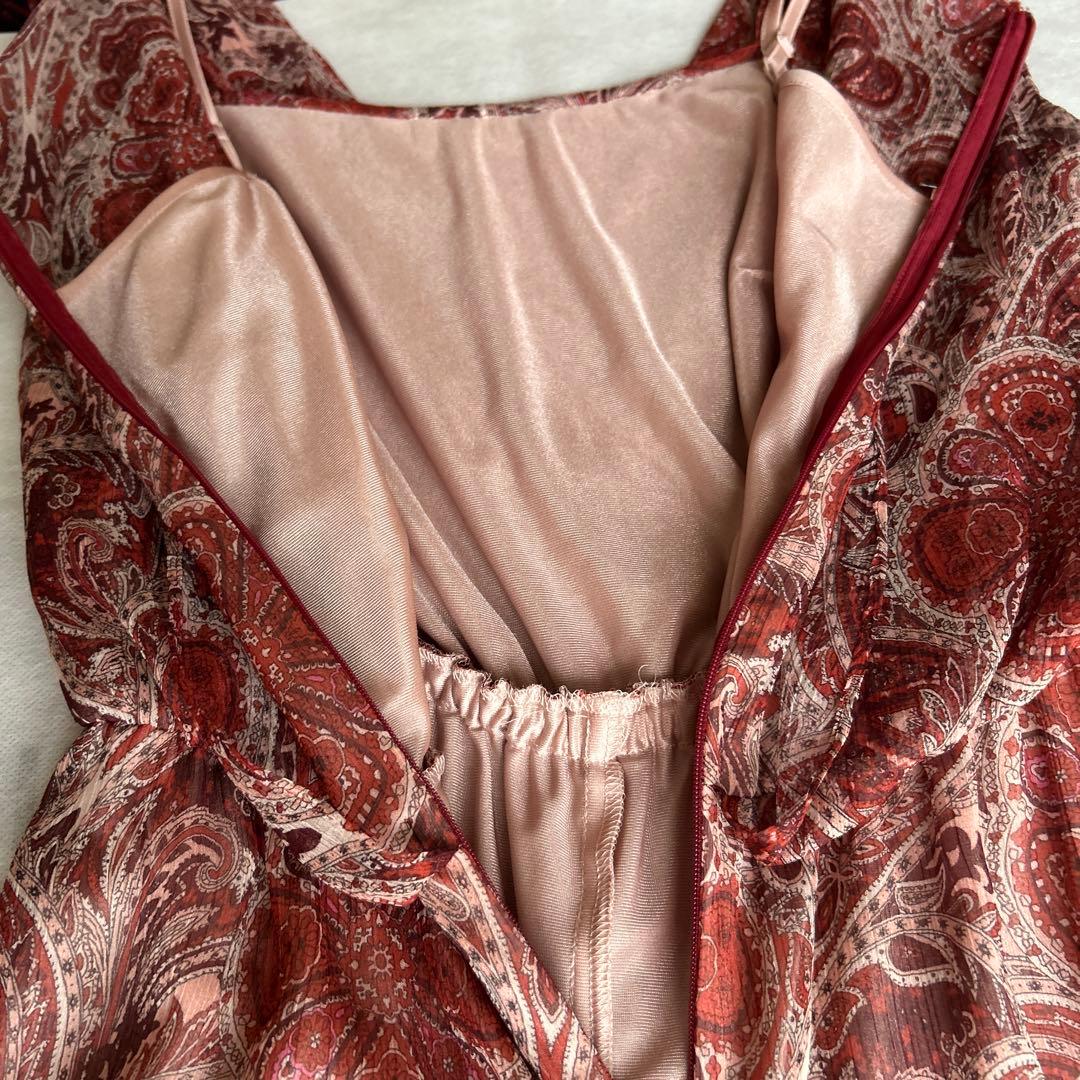 美品ANAYI 楊柳ペイズリーオールインワン36サイズ