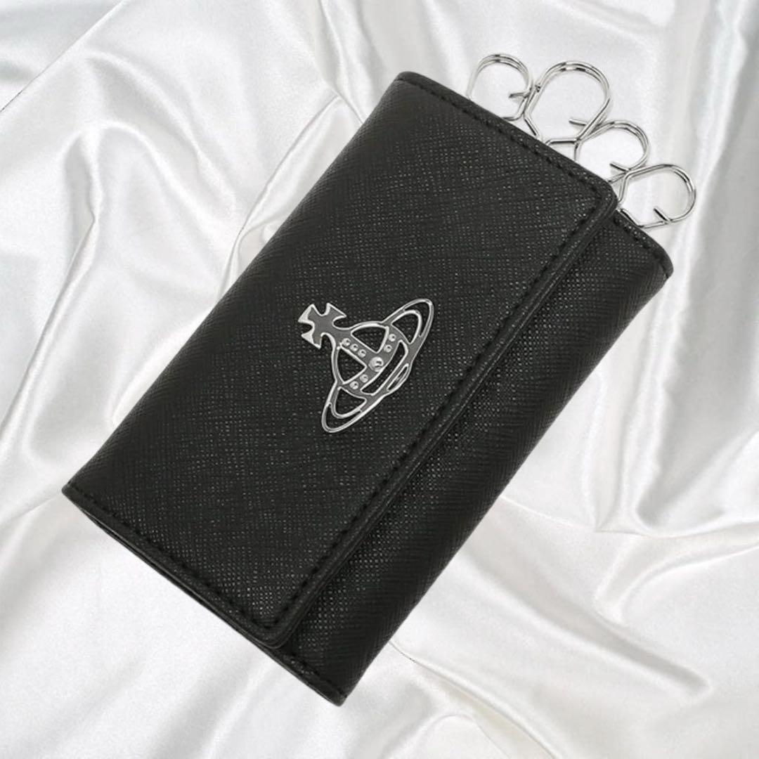 【Vivienne Westwood】美品 ヴィヴィアン サフィアーノ4連 黒