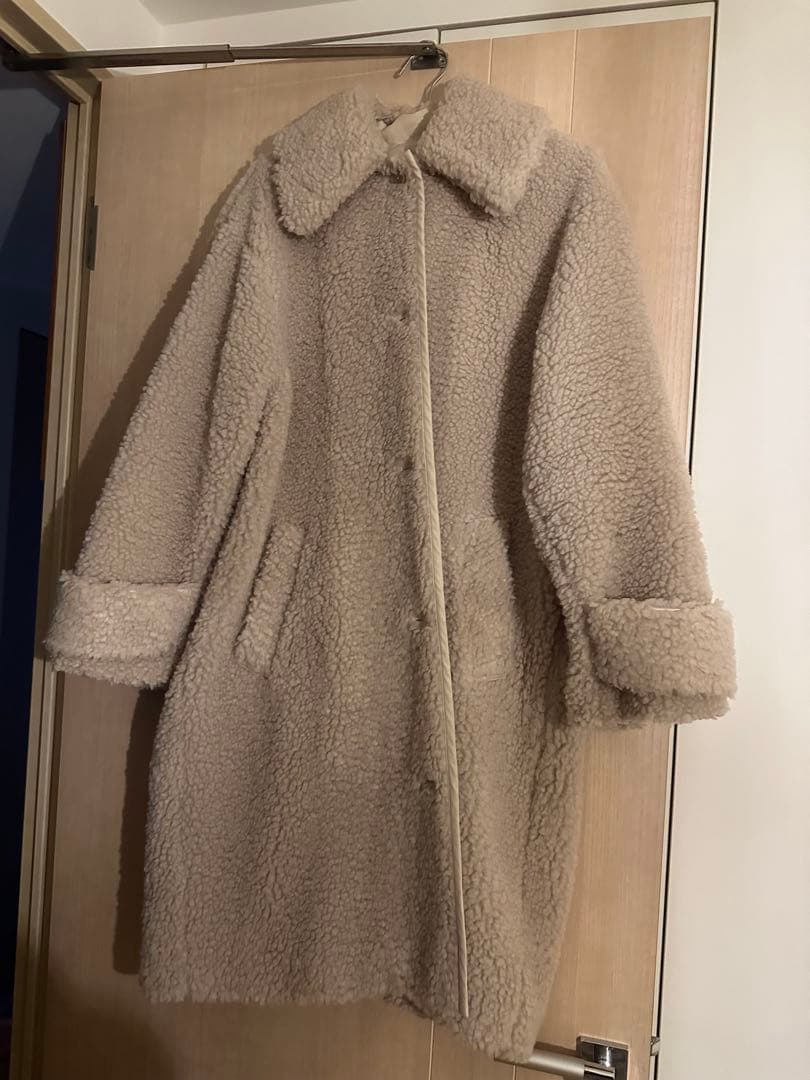 今期完売　three dots 　スリードッツ　エコぺルボア　ロングコート