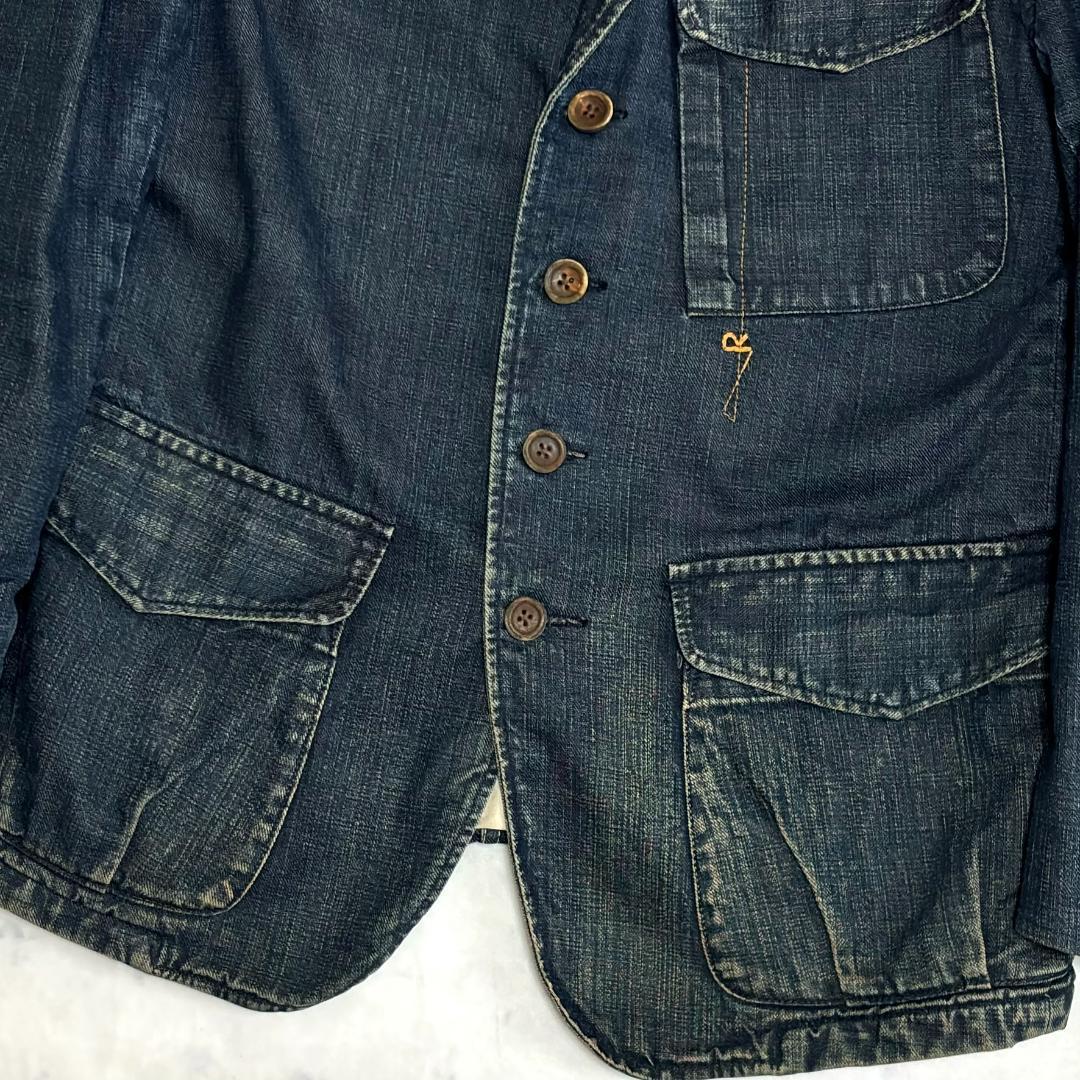 45R カバーオール R刺繍 デニムジャケット インディゴ サイズ3 tx9