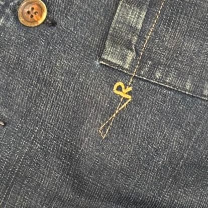 45R カバーオール R刺繍 デニムジャケット インディゴ サイズ3 tx9