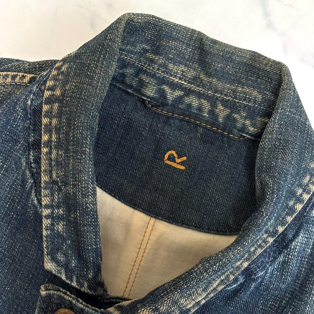 45R カバーオール R刺繍 デニムジャケット インディゴ サイズ3 tx9